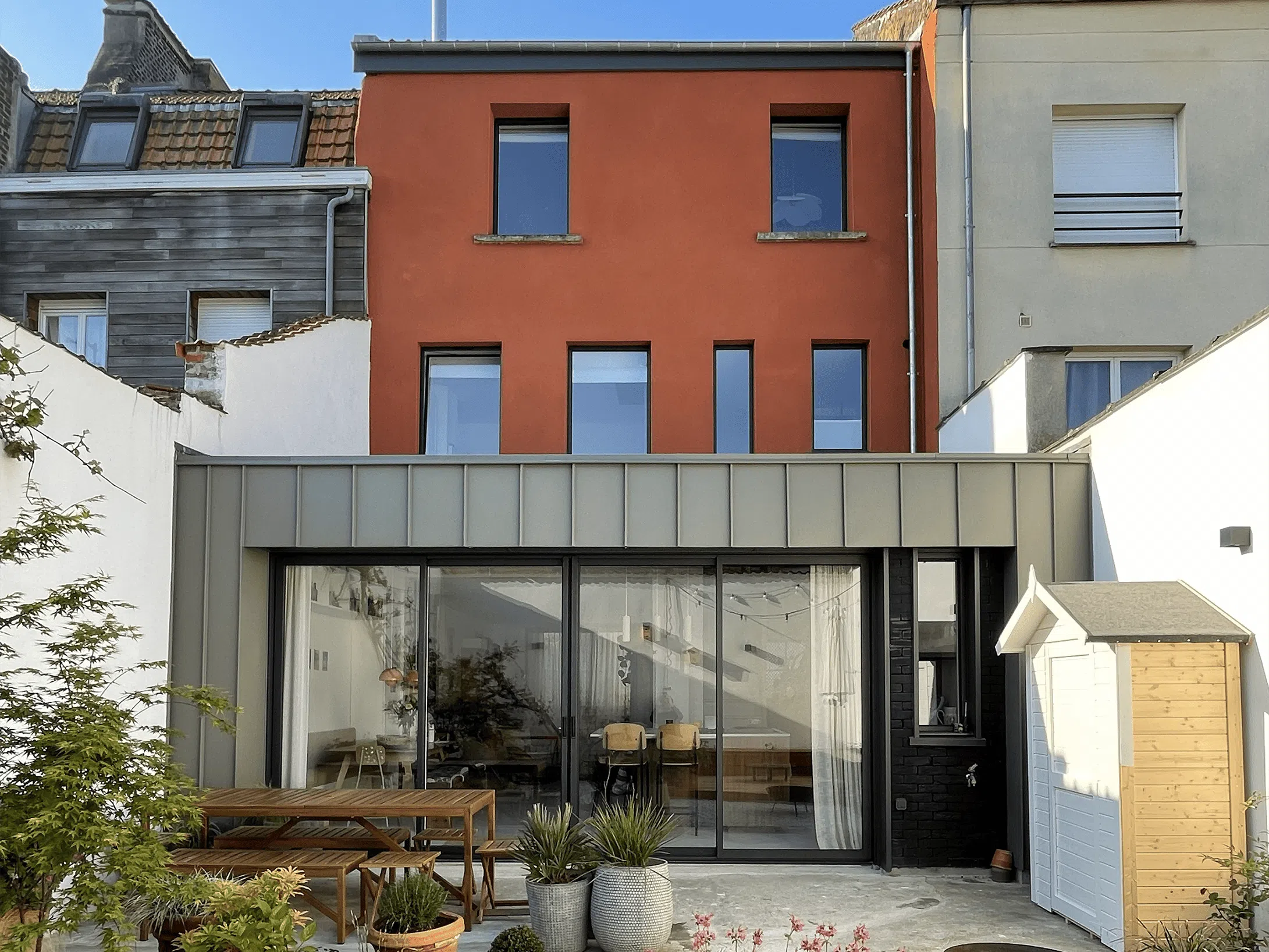 Rénovation complète d’une maison familiale mitoyenne à La Madeleine 1 Renovation globale maison mitoyenne La Madeleine Couverture